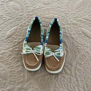 Girl's Sperry leather boat shoes- NWOT